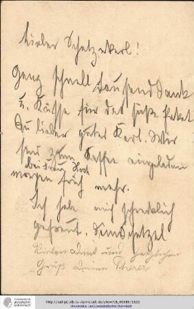 Postkarte vom 30.07.1908