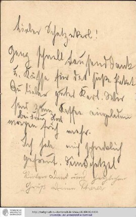 Postkarte vom 30.07.1908