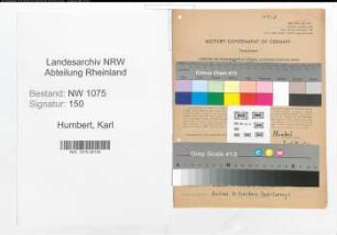 Entnazifizierung Karl Humbert , geb. 17.02.1903 (Amtsinspektor)