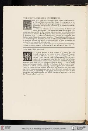 Photo-Secession Exhibitions [unsigned text]