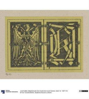 Mitgliedskarte des Deutschen Kunst-Vereins