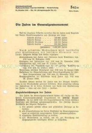 Informationsblatt des Rassenpolitischen Amtes der NSDAP