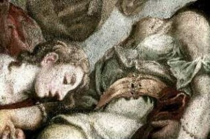 Der Leichnam der heiligen Katherina wird von Engeln zum Berg Sinai getragen