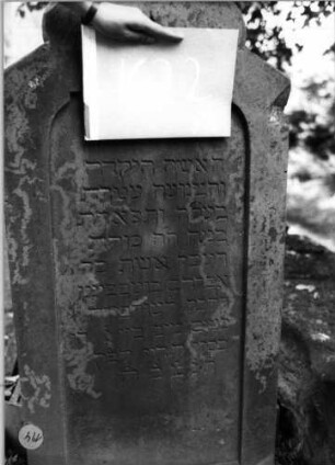Grabstein 194 (Index: 100087420) Maße HxBxT: 130x60x11 cm: Grabstein 194 (Detailaufnahme)