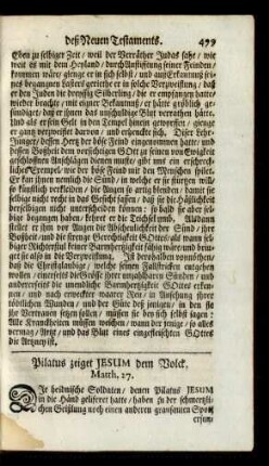 Pilatus zeiget Jesum dem Volck. Matth. 27.