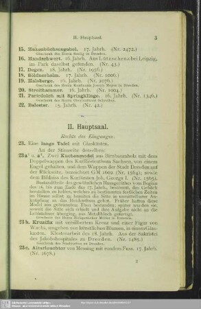 II. Hauptsaal