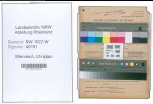 Entnazifizierung Christian Weinreich , geb. 11.02.1908 (Bahnbeamter)