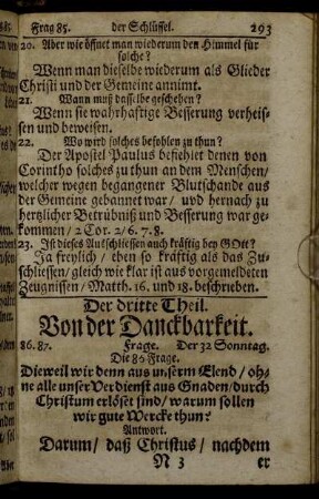Der dritte Theil. Von der Danckbarkeit.