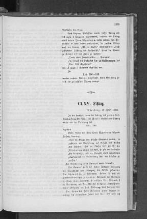 CLXV. Sitzung.