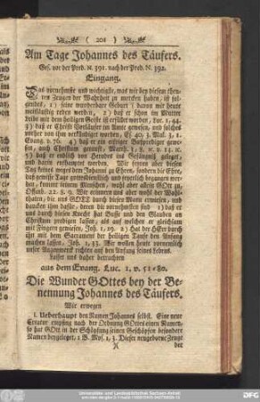 Am Tage Johannes des Täufers.