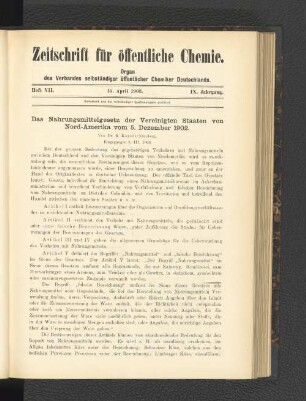 Heft VII. 15. April 1903.