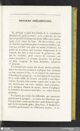 Discours Préliminaire