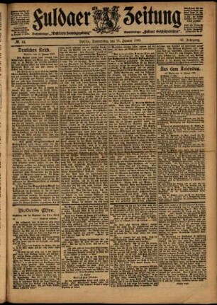 Ausgabe vom Donnerstag, den 19. Januar 1905.