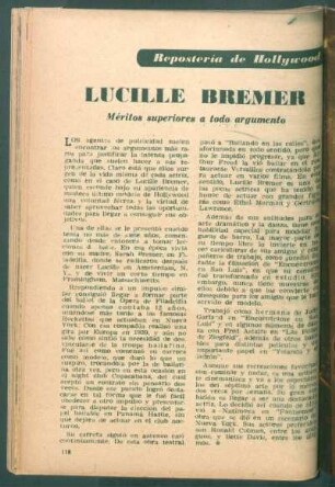 Luculle Bremer - méritos superiores a todo argumento : Repostería de Hollywood