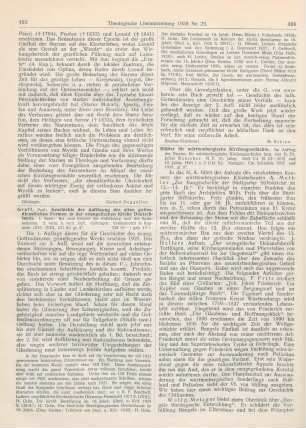 424-425 [Rezension] Blätter für württembergische Kirchengeschichte; 41. Jahrg. Heft 3/4, 42. Jahrg. Heft 1 u. 2