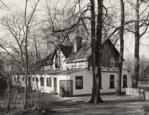 Mittweida, Restaurant "Schwanenteich" : Mittweida, Restaurant "Schwanenteich" Parkseite, Parkanlage "Schwanenteich", 1878, 1914