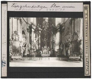 Bad Staffelstein, Wallfahrtskirche Vierzehnheiligen : Innenansicht, Chor und Hochaltar