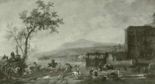 Die Hirschjagd am Flusse