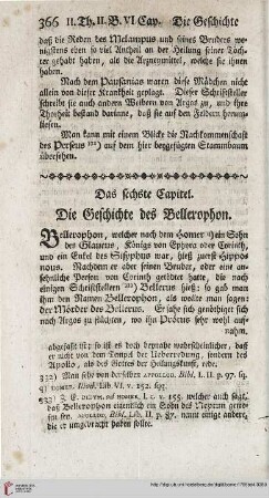 Das sechste Capitel: Die Geschichte des Bellerophon