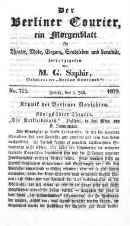 No. 725., Freitag, den 3. Juli 1829