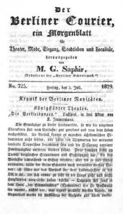 No. 725., Freitag, den 3. Juli 1829