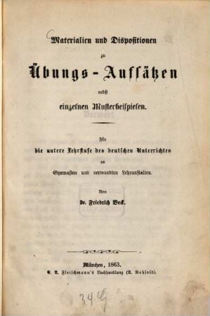 Stilistisches Hilfsbuch, 1