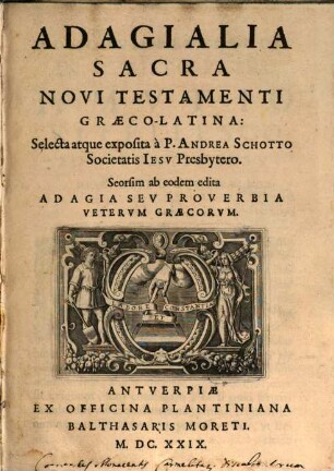 Adagialia Aacra Novi Testamenti Græco-Latina