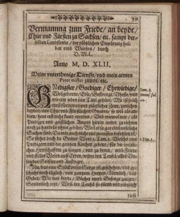 Vermanung zum Friede [...]