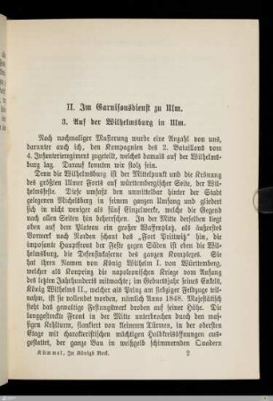 II. Im Garnisonsdienst zu Ulm