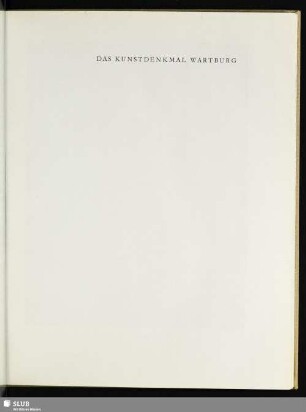 Das Kunstdenkmal Wartburg