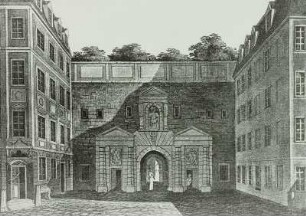 Die Stadtseite des Pirnaischen Tores in Dresden