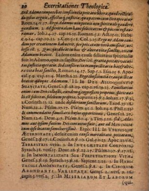 Exercitationum theologicarum disputatio III., de statu Adami instituto