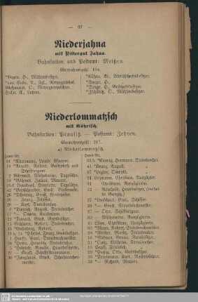 Niederjahna mit Rittergut Jahna