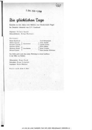 Die glücklichen Tage
