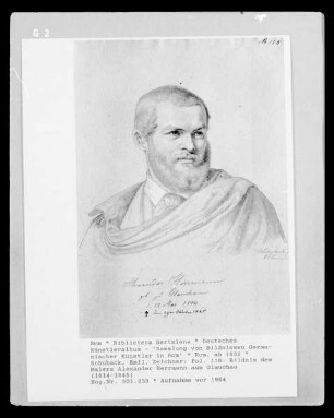 Deutsches Künstleralbum: Sammlung von Bildnissen Germanischer Künstler in Rom — fol. 118: Bildnis des Malers Alexander Herrmann aus Glauchau (1814-1845)