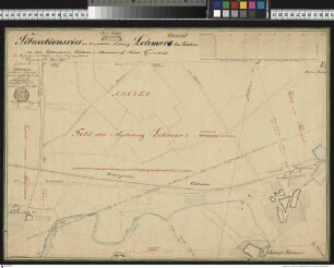 Situationsriss der Braunkohlenmutung"Lehmer 1"in den Feldmarken Filehne und Mariendorf Krs. Czarnikau