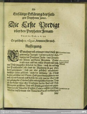 Einfältige Erklärung des heiligen Propheten Jonae