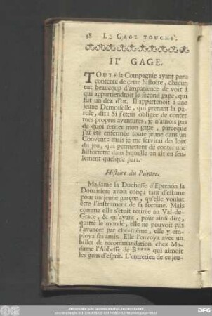 Histoire du Peintre.