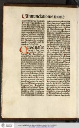 In festo annunciationis virginis gloriose, sermo I, in ordine III.