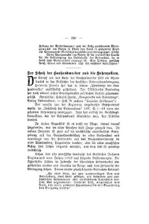 Der Schutz der Bauhandwerker und die Hohenzollern