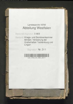 Vererbpachtung der Tecklenburgischen Domänen