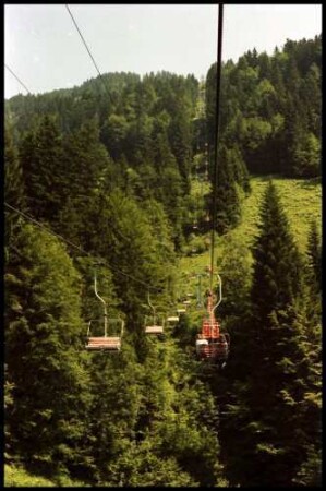 Hirschberg: Sessellift zur Hirschberg Alm, von oben
