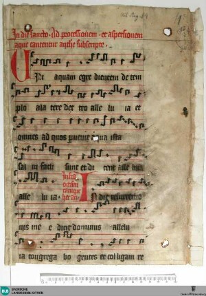 Processionale, Fragment - Cod. Aug. Fr. 93