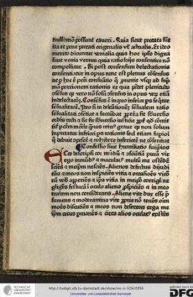 Ecce descripsi cor mundum et conscientiam puram vir ego immundus et maculatus multum me ostendere sciens et meipsum nesciens...