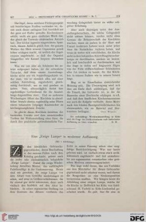 Eine "Ewige Lampe" in moderner Auffassung