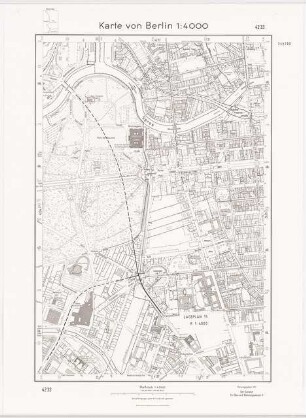 Straßenkonzept für den Zentralen Bereich, Berlin Schinkelwettbewerb 1983: Lageplan 1:4000