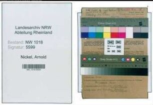 Entnazifizierung Arnold Nickel , geb. 22.09.1905 (Kaufmaennischer Angestellter)