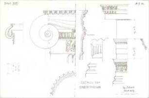 Eckert, Georg; München; Studienarbeiten - Erechtheion (Schnitte, Details)