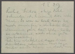 Brief von Georg Kolbe an Julia Hauff