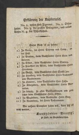 Erklärung der Kupfertafel